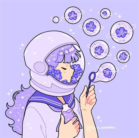 cute purple drawings